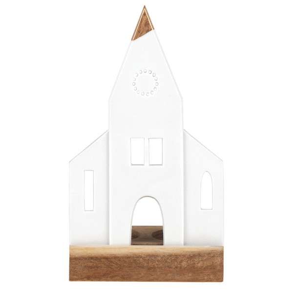 Räder Lichtobjekt einzelne Kirche auf Holzsockel L:10,5cm