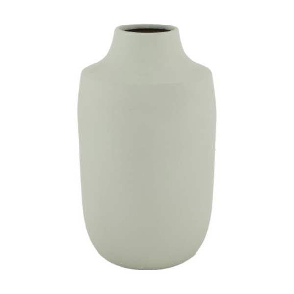 Vase / Flasche aus Metall - grau, Ø9x18cm