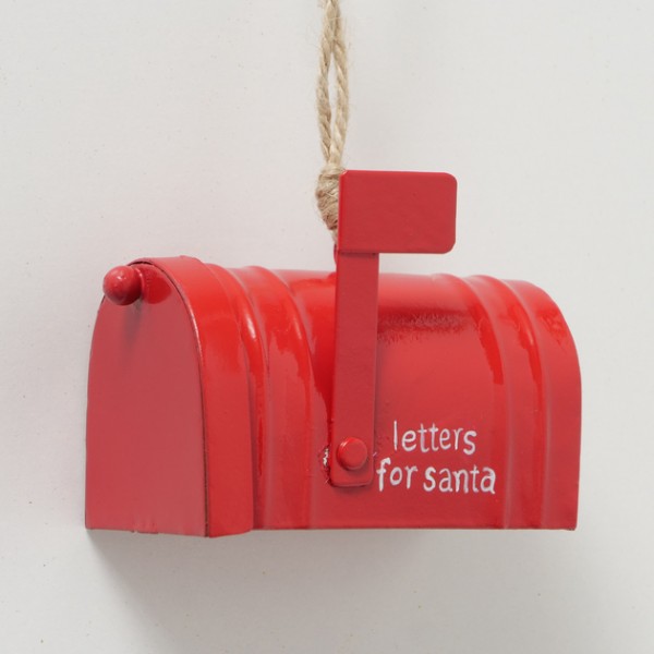 Dekoanhänger roter Briefkasten "letters for Santa"