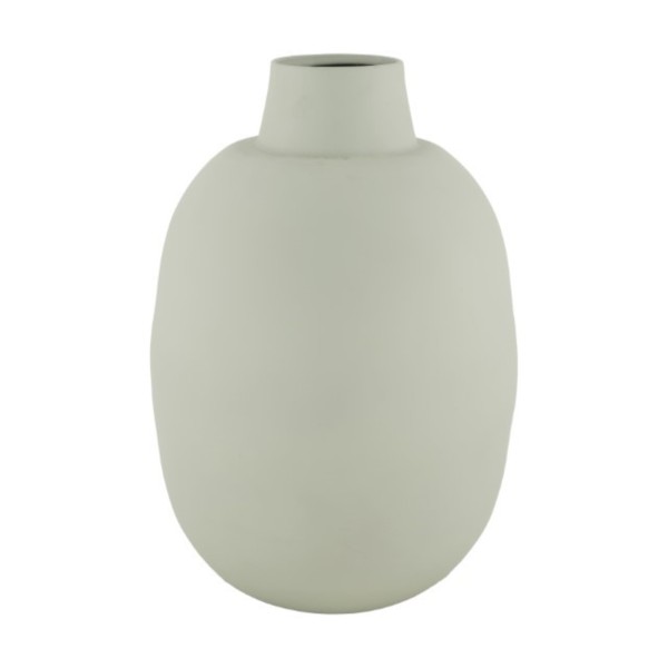 Vase / Flasche aus Metall - grau, Ø18x26cm