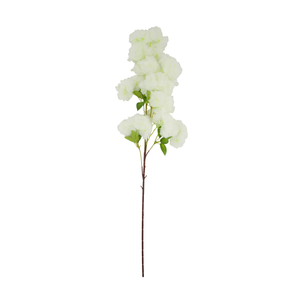 Kirschblütenzweig weiß aus Kunststoff - H= 100 cm