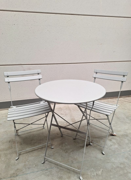 Garten Tischset Joy (1 Tisch + 2 Stühle) - grau