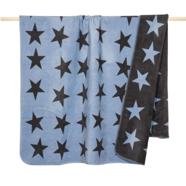 PAD Decke in Blau mit Sternen 150x200cm