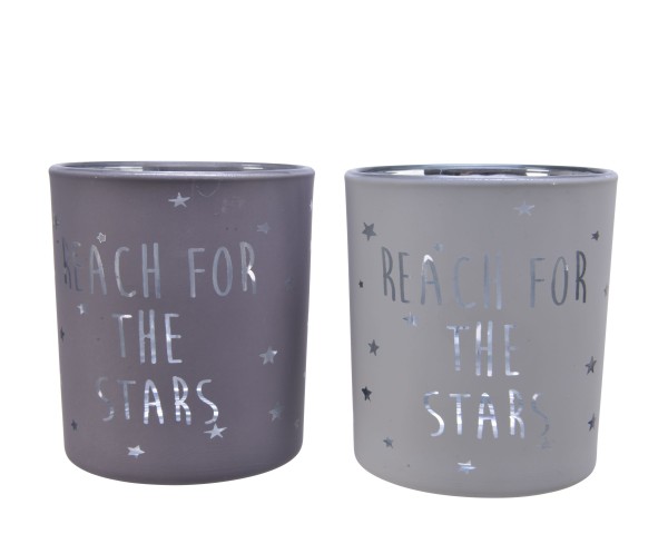 Teelichthalter "Reach for the Stars" in zwei Ausführungen