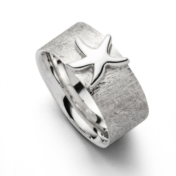 DUR Ring "Fetter Seestern“ 925er Sterling-Silber