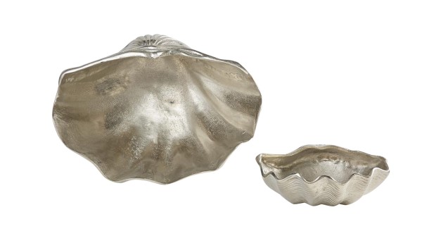 Muschelschale in silber aus Aluminium