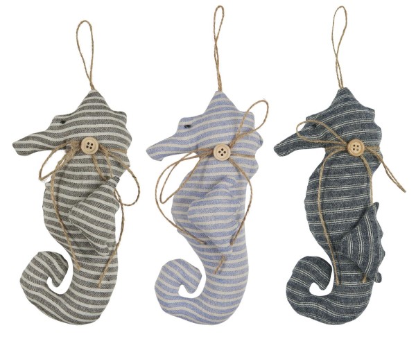 IB Laursen Maritimer Dekohänger Seepferdchen aus Baumwolle in drei Farben