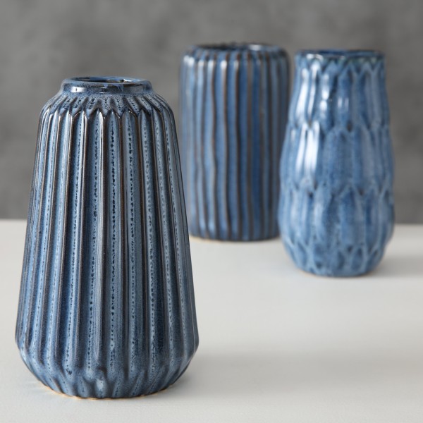 Maritime Vase "Aquarell" blau aus Porzellan H15cm in drei Varianten