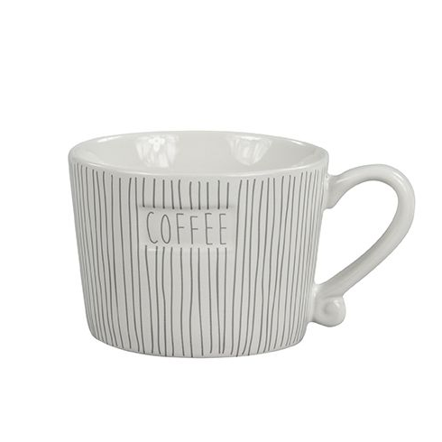 Bastion Collection Tasse in weiß mit Streifen 'Coffee'