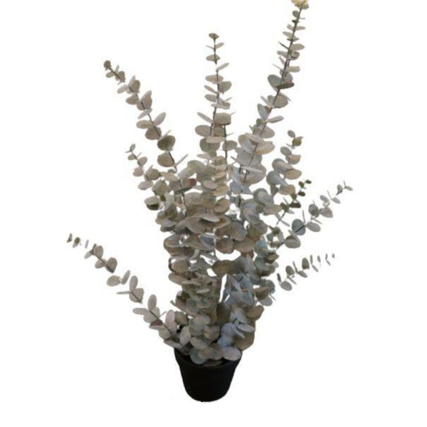 Topfpflanze Eukalyptus aus Kunststoff im Kunststofftopf - H76cm