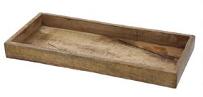 Schöne Dekoschale rechteckig aus Mangoholz - Länge 40 cm