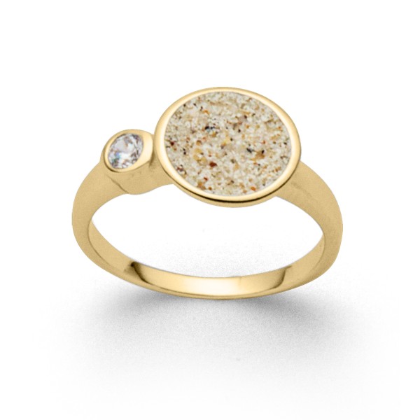 DUR Ring "Polarstern“-gold- 925er Sterling-Silber mit Zirkonia