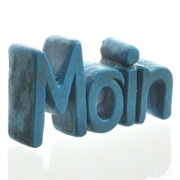 Deko-Schriftzug Moin blau Länge 4cm