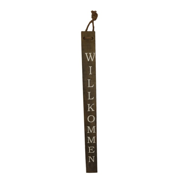 Dekoschild aus Holz mit Aufschrift "Willkommen" groß 118cm
