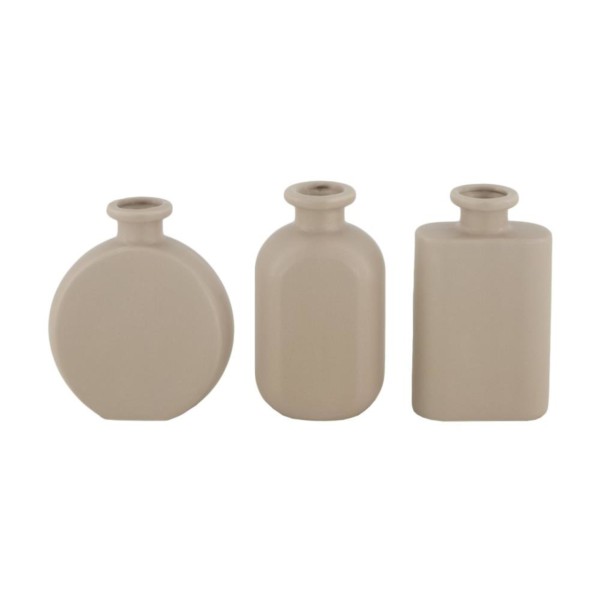 Kleine Vase aus Keramik in hellgrau - in 3 Formen erhältlich