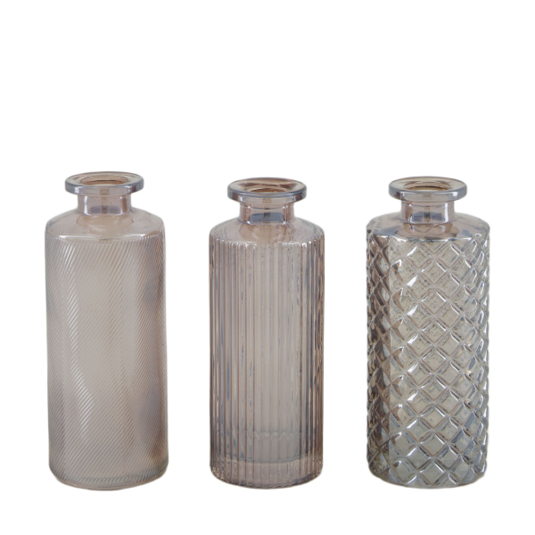 Flaschenvase aus Glas dunkelbraun - in drei Varianten