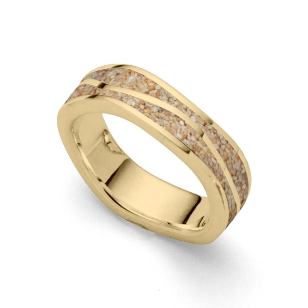 DUR Ring "Welle“-gold- 925er Sterling-Silber