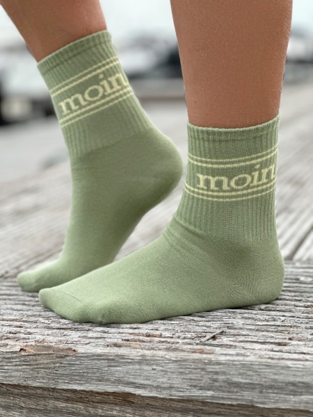 Socken Moin II grün gelb in drei Größen