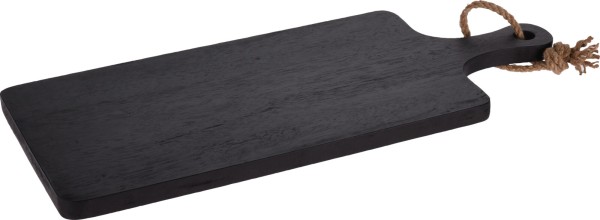 Schneidebrett aus Holz in schwarz rechteckig 50x15cm