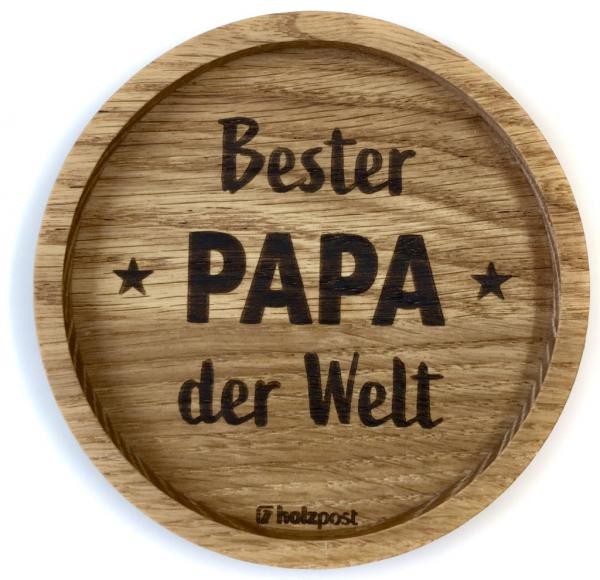 Holzuntersetzer Beste PAPA der Welt