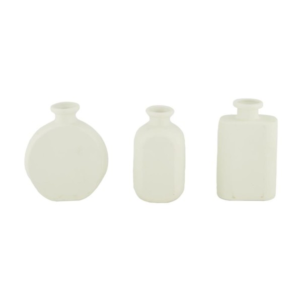 Kleine Vase aus Keramik in weiß - in 3 Formen erhältlich