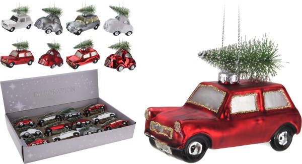 Tannenbaumschmuck Auto mit Weihnachtsbaum