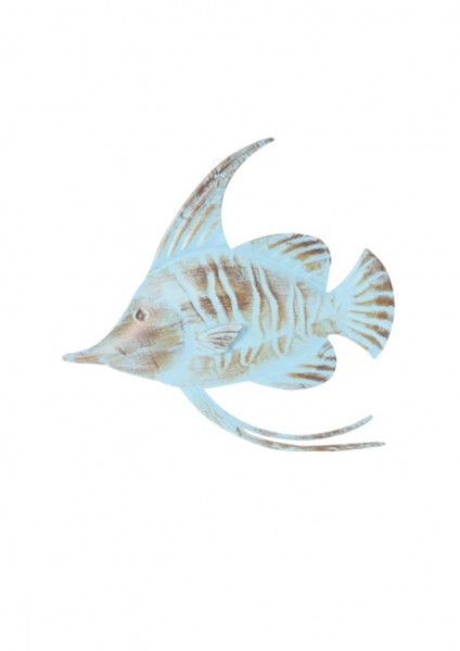 *NEU*: Wanddekoration “Fisch” aus Metall, türkisfarben