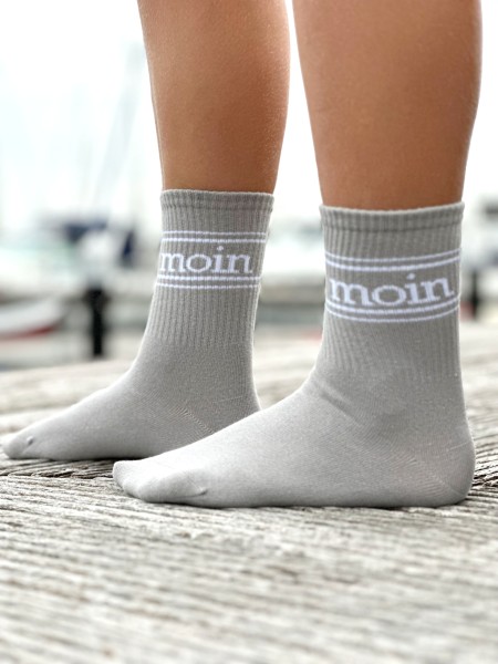 Socken Moin II taupe weiß in drei Größen